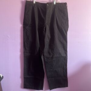Merona Men’s Black Flat Front Dress Pants Size 38x30 Straight Leg Business